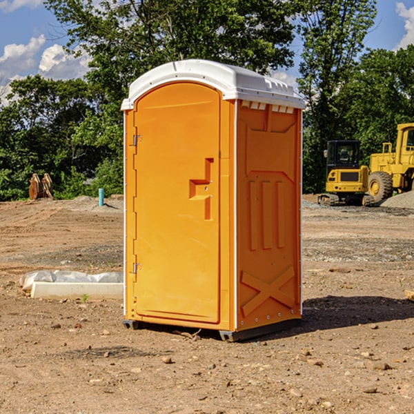 what is the cost difference between standard and deluxe porta potty rentals in Mount Calm TX